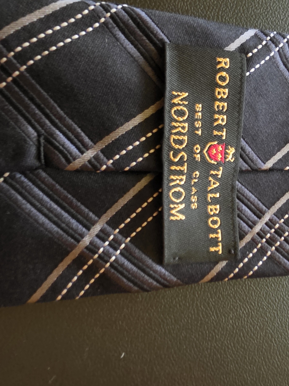 Robert Talbott Navy and Gray Plaid Men's Tie